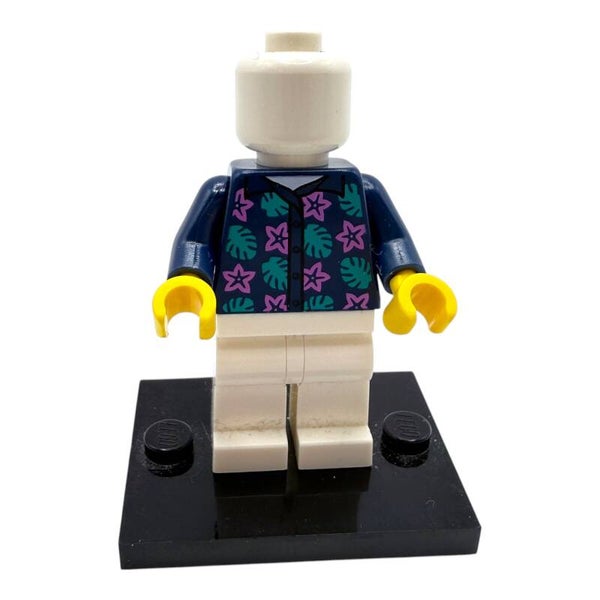 LEGO® Minifigur Oberteil Hemd Freizeit Hawaii Dunkelblau Zubehör Freizeithemd