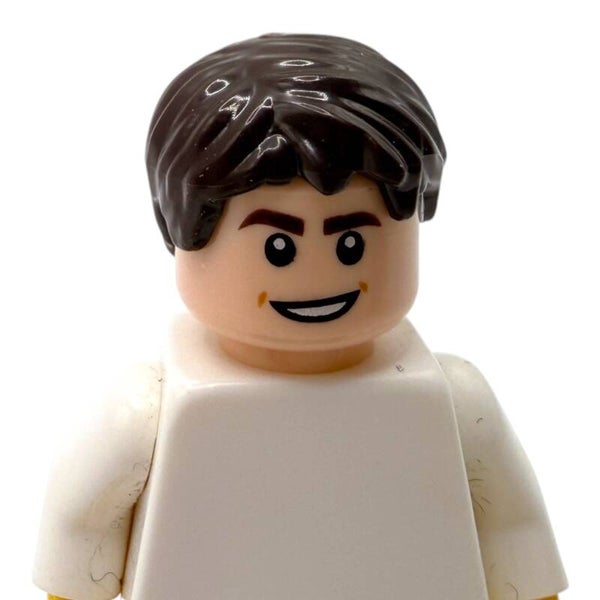 LEGO® Minifigur Kopf mit Haare braun lächelnd Zubehör Ersatzteil Figur Kopf NEU
