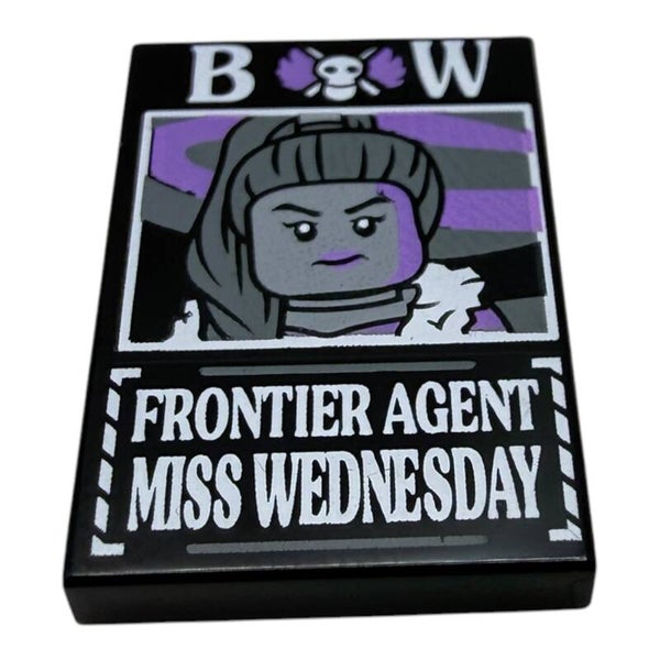 LEGO® One Piece Miss Wednesday Steckbrief Poster Fliese 2x3 Frontier Agent NEU
