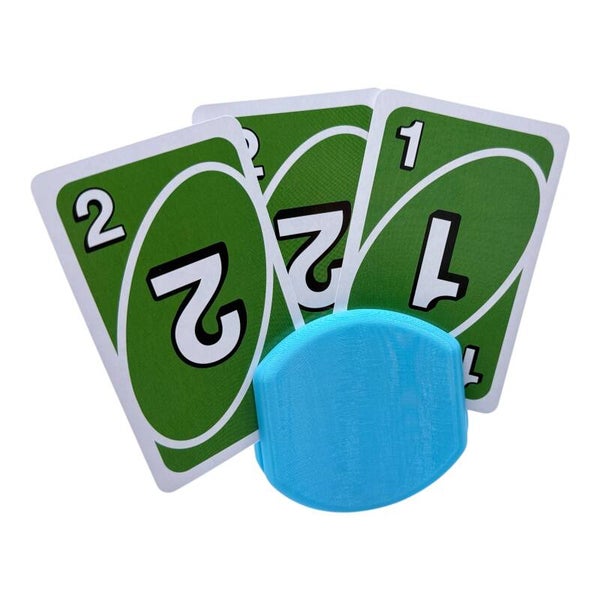 3D Kartenhalter Hand für Kinder – Spielkarten Halter PETG hellblau Senioren