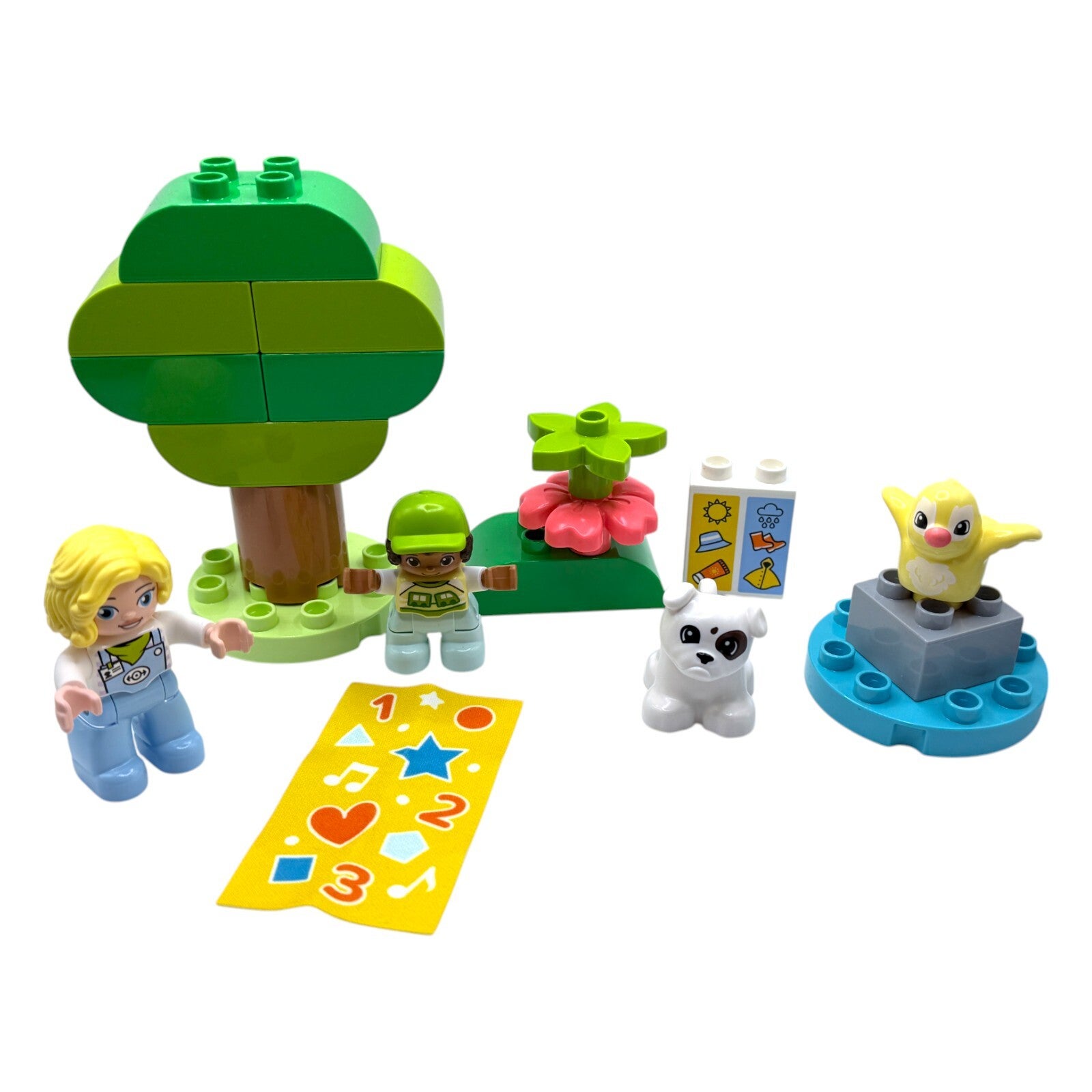 LEGO® Duplo "Park mit zwei Figuren, Tiere, Baum, Picknickdecke"