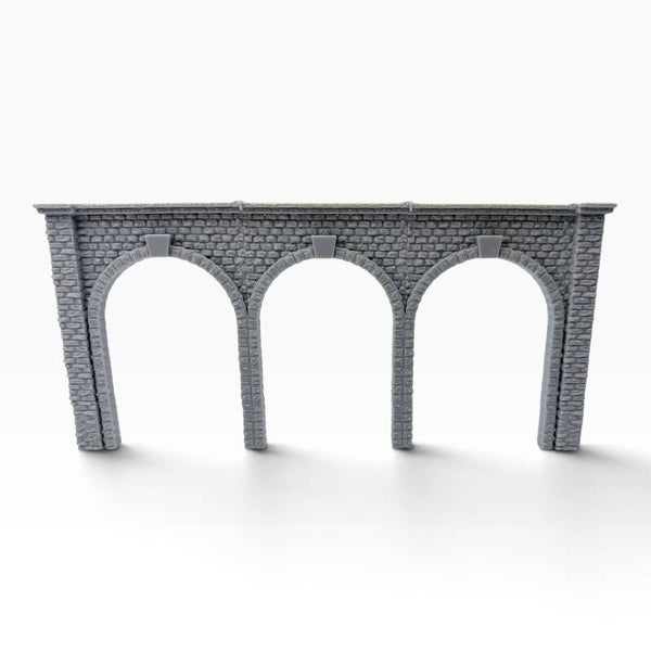 Tunnelportal 3 Gleise H0 1:87 Modelleisenbahn Tunnel Portal grau 3D Druck PLA