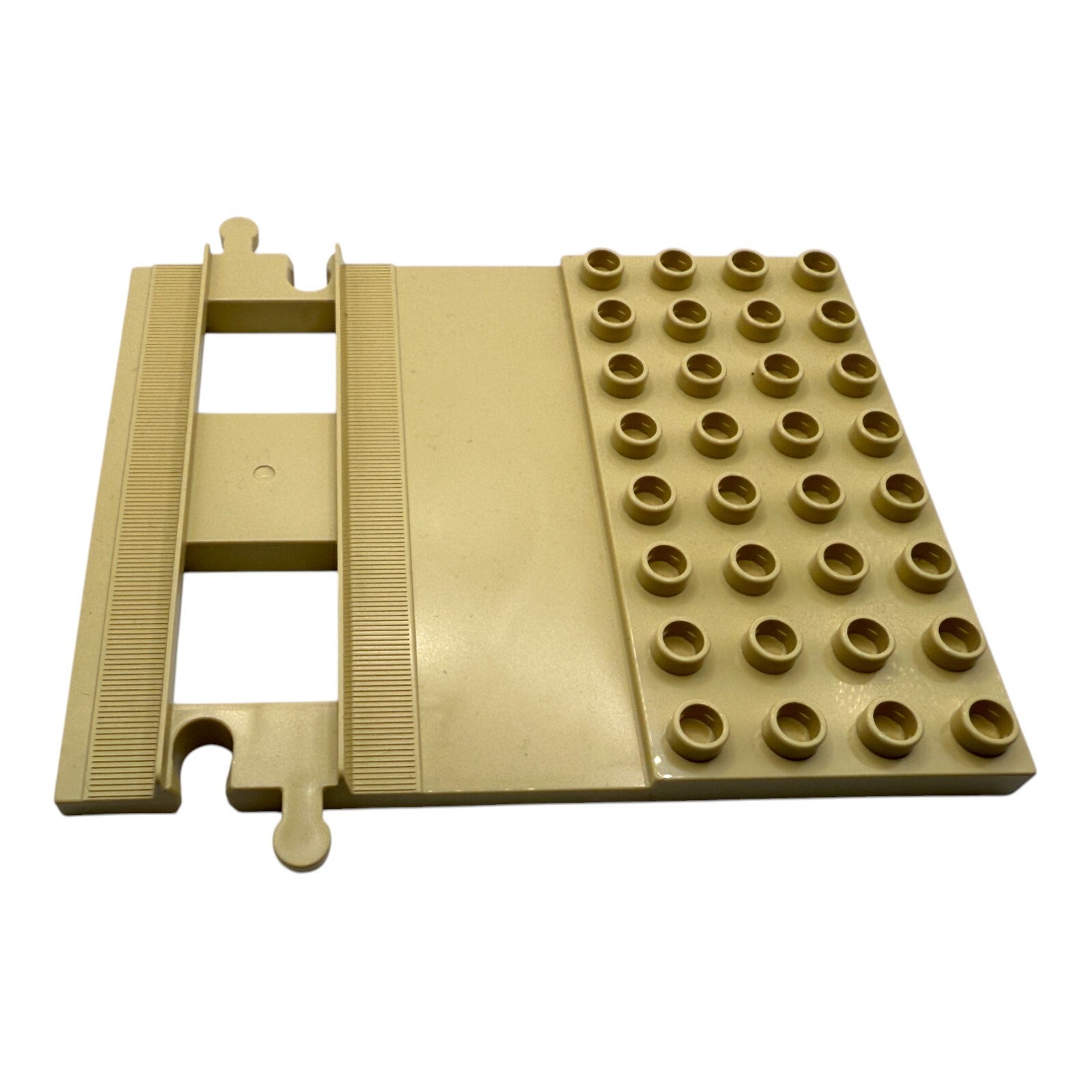 Lego® Duplo Eisenbahn Platte mit gerader Schiene beige Plattform