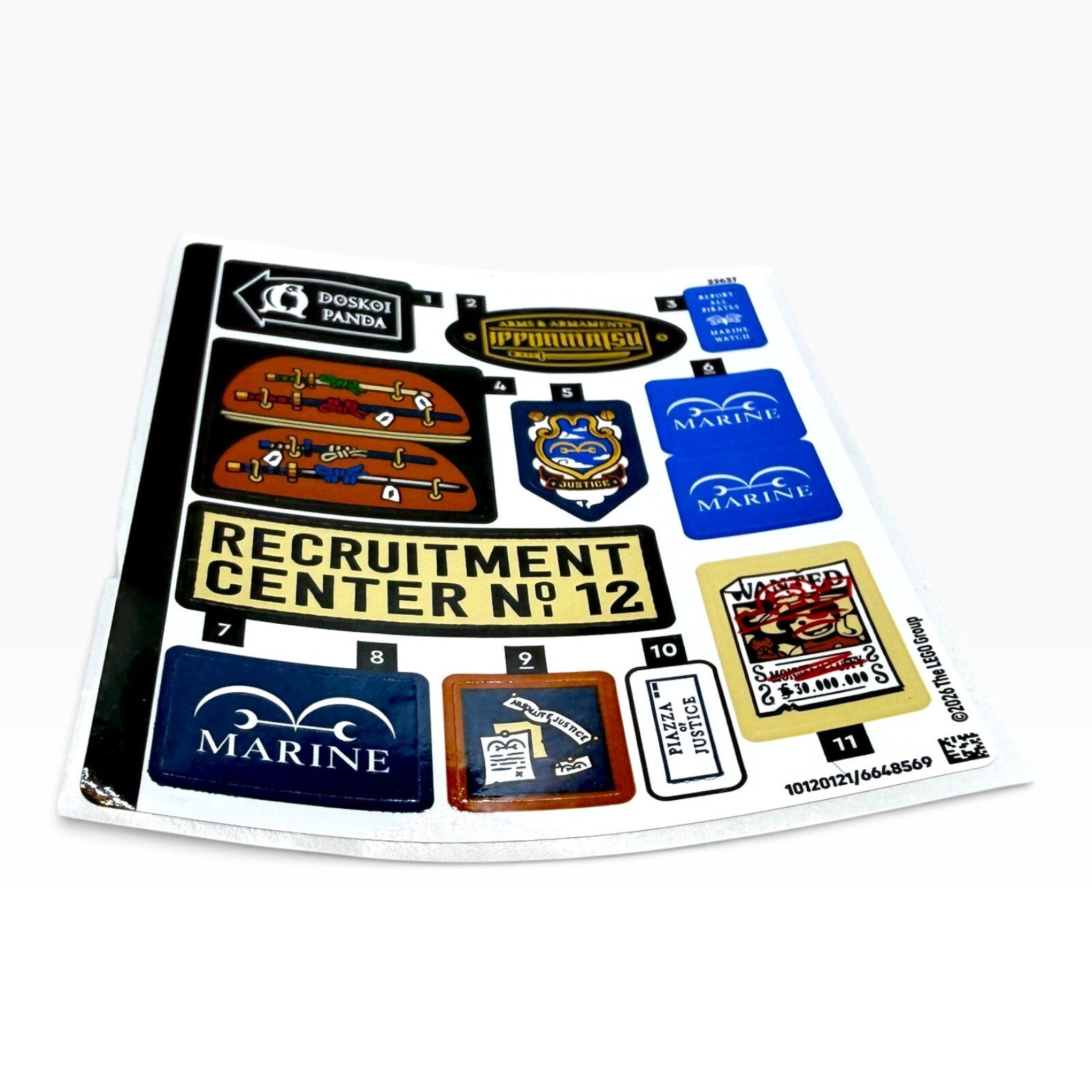 LEGO® One Piece 75642 Aufkleberbogen Sticker Showdown Kapitän Smoker Neu