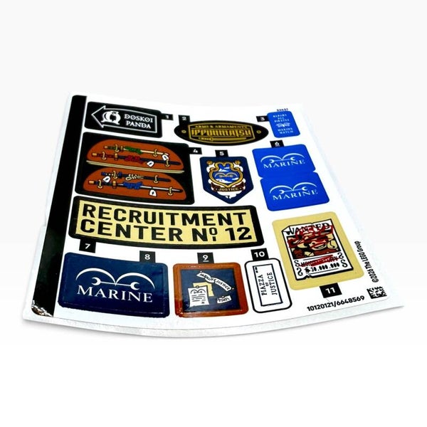 LEGO® One Piece 75642 Aufkleberbogen Sticker Showdown Kapitän Smoker Neu
