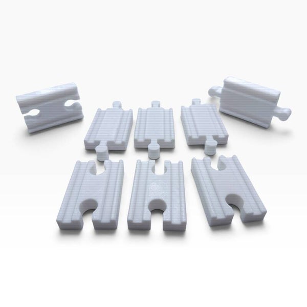 8x Schienen Verbinder Adapter für BRIO IKEA Lidl Holzeisenbahn Weiß Male Female