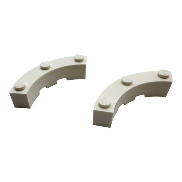 LEGO 2x Bogenstein 4x4 Viertelkreis Weiß 48092 Macaroni 4x4x1 Weiß NEU