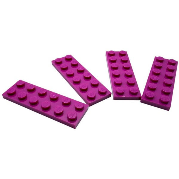 4x LEGO® Platte 2x6 Bright Reddish Violet 6186656 3795 Lila