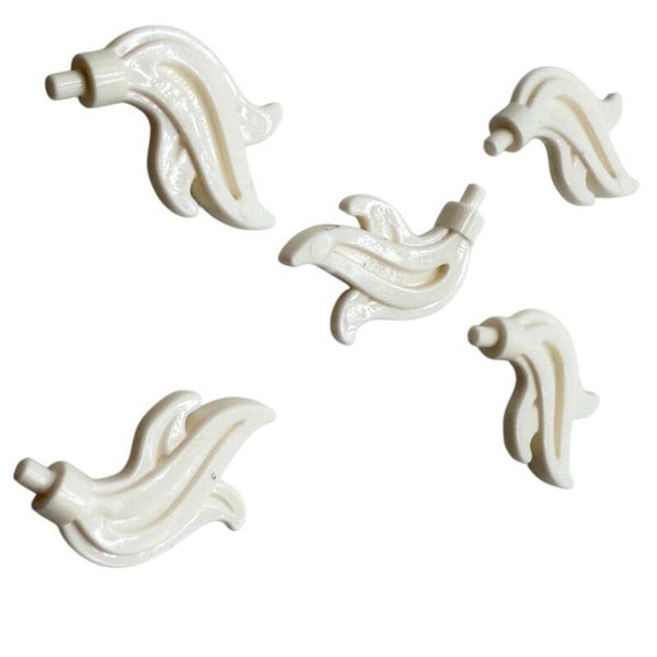 LEGO® Zubehör 5x Feder weiß für Ritterhelme – White Feather 6289366 28661