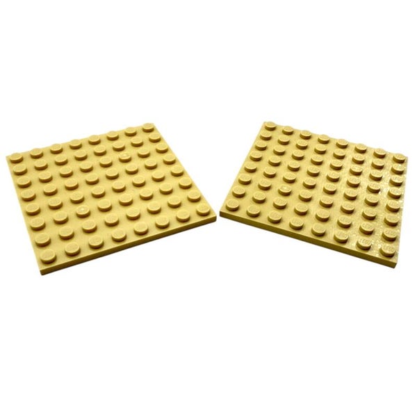 LEGO® 2x Platte 8x8 Brick Yellow Hellbeige Element 4624223 Bauplatte 41539