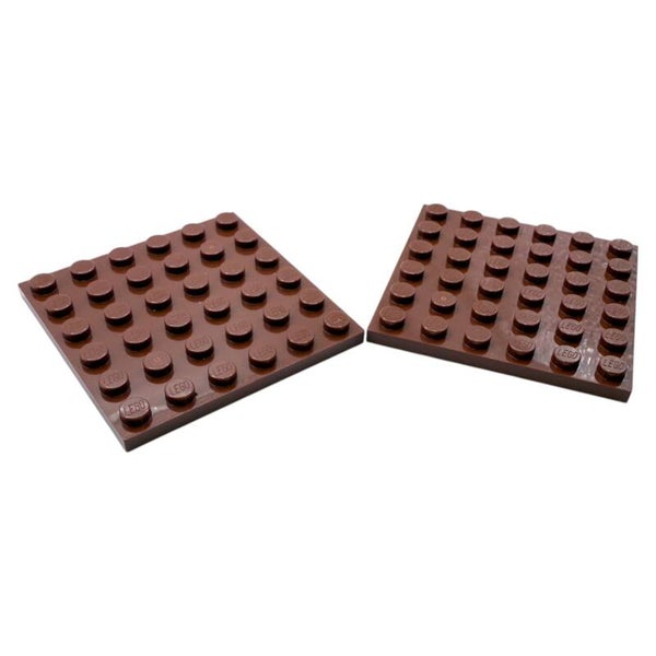 LEGO® 2x Platte 6x6 Reddish Brown | Braun | Element 4217848 | Design 3958