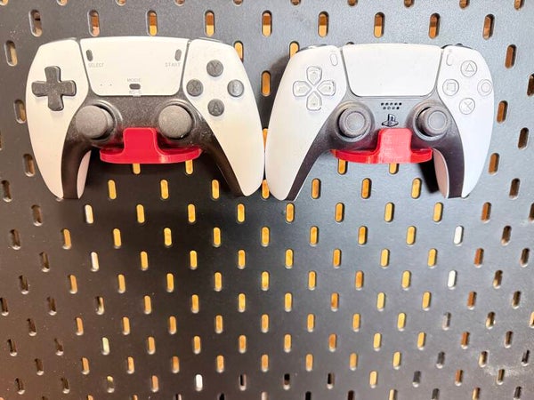 2x Controller Halter passend für IKEA SKADIS PS5 Xbox Gamepad Rot Redline Gamer