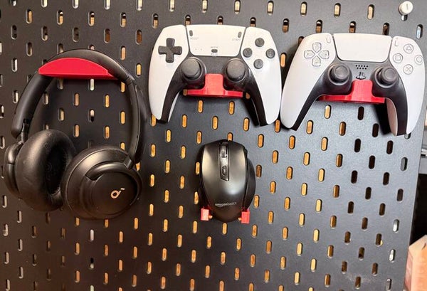 Gaming Halter Set Redline für IKEA SKADIS PS5 Xbox Headset Maus 4tlg Controller