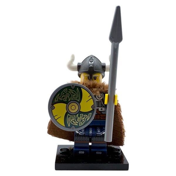 LEGO® MOC – Wikinger mit Speer, Schild & Umhang – Custom Minifigur