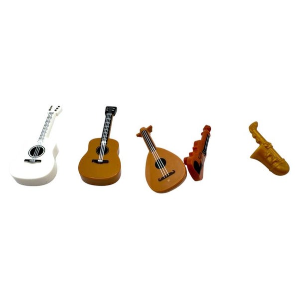 LEGO® Instrumentenpaket | Gitarre, Laute, Violine, Saxophon | 5 Teile Set Musik