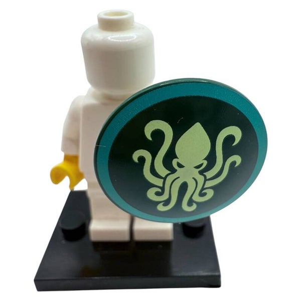 LEGO® Figurenteil 1x Ritterschild rund Krake hellgrün dunkelgrün Rand Wikinger