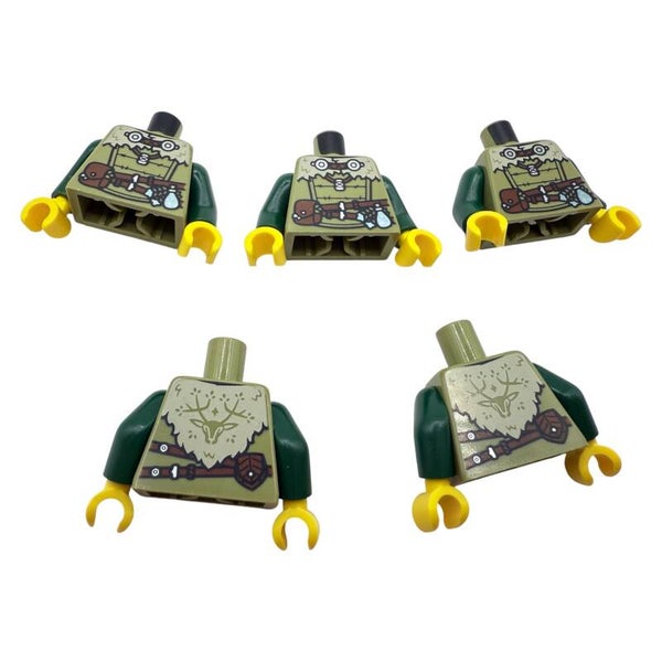 LEGO® 5x Hemd Wikinger Tunika grün mit Gürteln 6460998 76382 Oberkörper Castle