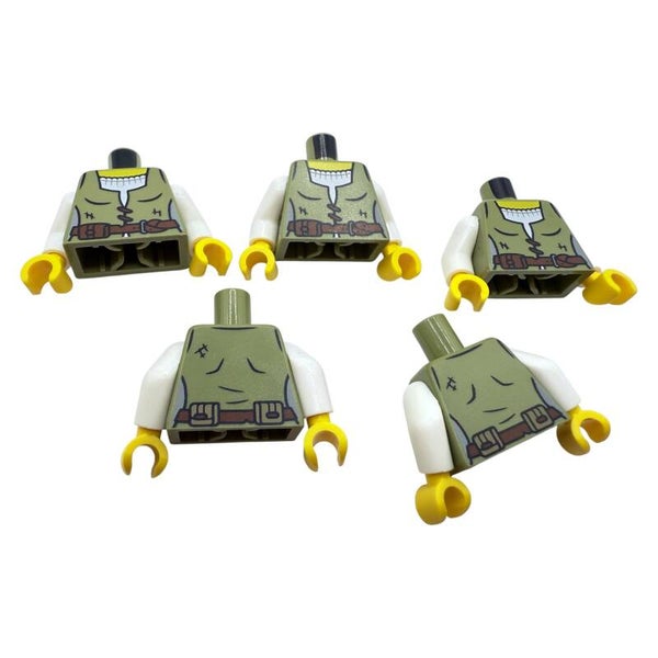 LEGO® 5x Hemd Weste weißem Shirt 6490485 76382 Minifiguren Mittelalter Frau Maid