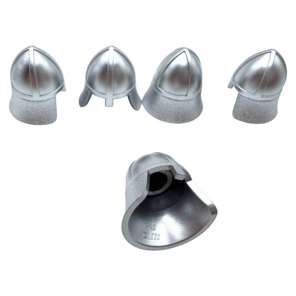 LEGO® 5x Ritter Helm Silber Ink glänzende Helme 15606 Knights Fantasy Rüstung