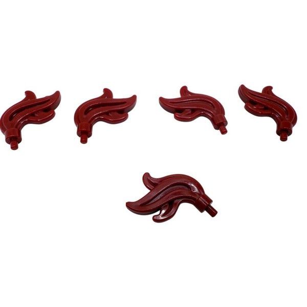 LEGO® 5x Feder Deko New Dark Red Helmaufsatz für Ritter 28661 Zierde Fantasy
