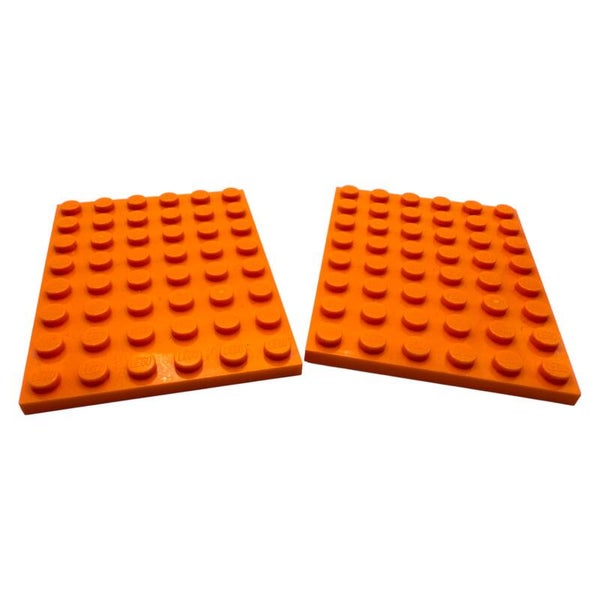 LEGO® 2x Platte 6x8 Orange Original Bauteile 3036 6424454 MOC Technik Build
