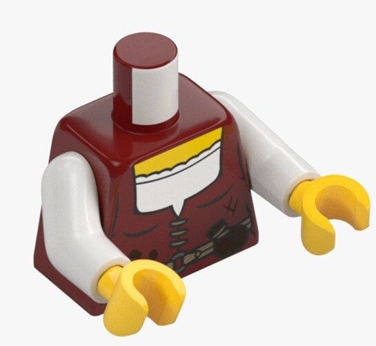 LEGO® Minifigur Torso Mittelalter Magd New Dark Red 76382 6490036 Dorfbewohnerin