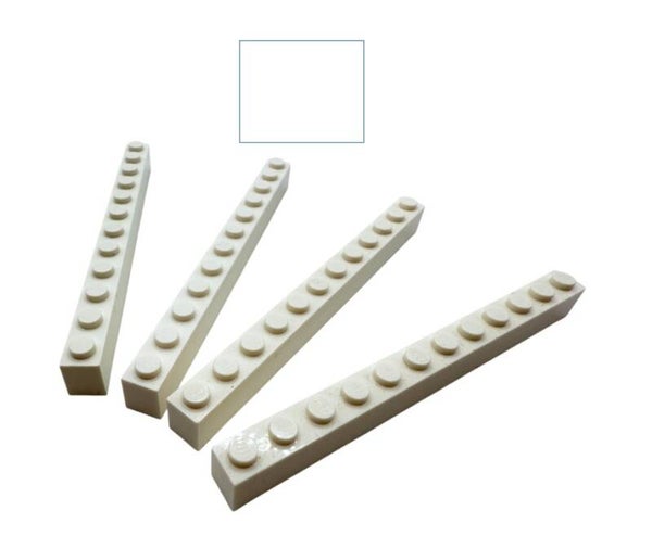 LEGO® 4x Stein 1x12 weiß 6112 White NEU 611201 Baustein