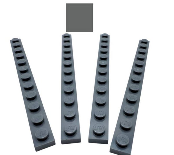 LEGO® 4x Platte 1x12 dunkelgrau 60479 Dark Stone Grey NEU 6133611 Plate