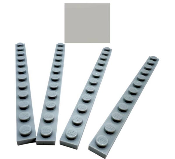 LEGO® 4x Platte 1x12 hellgrau 60479 Medium Stone Grey NEU 4514846 Plate