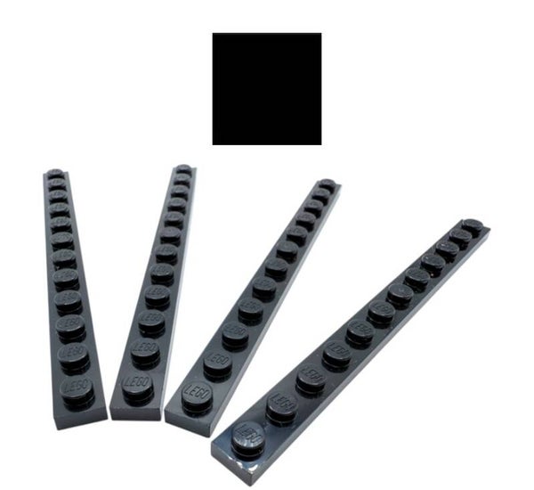 LEGO® 4x Platte 1x12 schwarz 60479 Black NEU 4514845 Plate Bauplatte Grundplatte