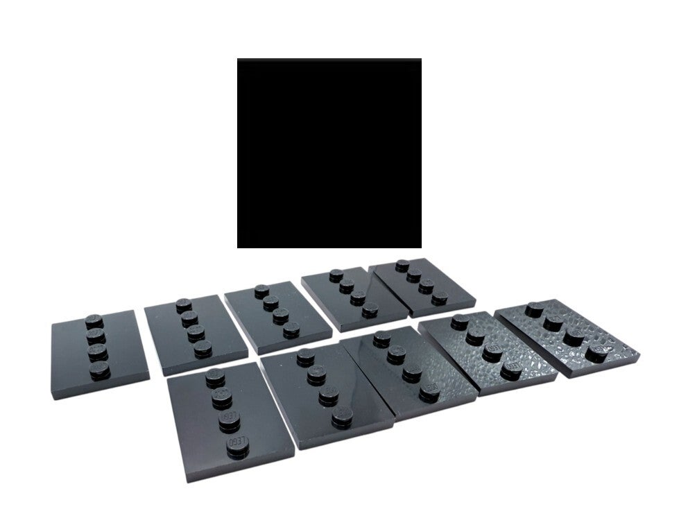 LEGO® 10x Platte 3x4 schwarz 17836 Black NEU 6076678 Minifiguren Display