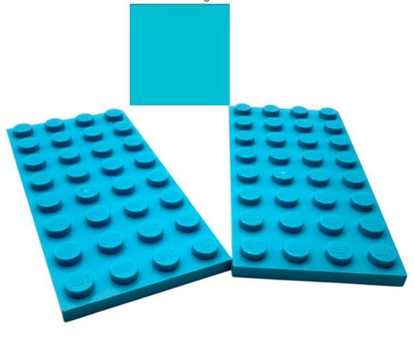 LEGO® 2x Platte 4x8 Medium Azur 3035 Diorama Bauplatte hellblau Ersatzteil