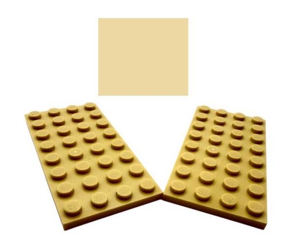 LEGO® 2x Platte 4x8 beige 3035 Brick Yellow 4509897 Star Wars beidseitig baubar