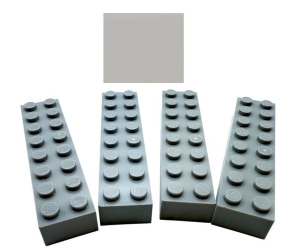 LEGO® 4x Stein 2x8 hellgrau Original Bausteine 6037399 93888 MOC Steine Technik