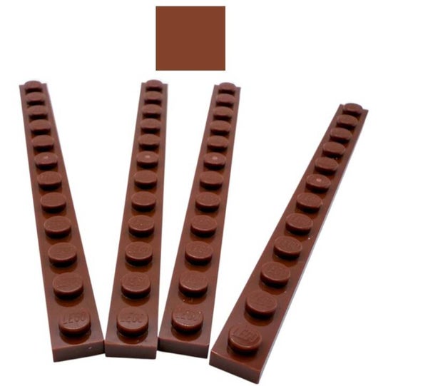 LEGO® 4x Platte 1x12 Reddish Brown 60479 6055145 Braun Plate Bauplatte