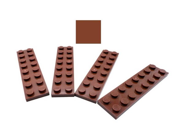 LEGO® 4x Platte 2x8 Reddish Brown 3034 4211211 braun Bauplatte Plate Ersatzteile
