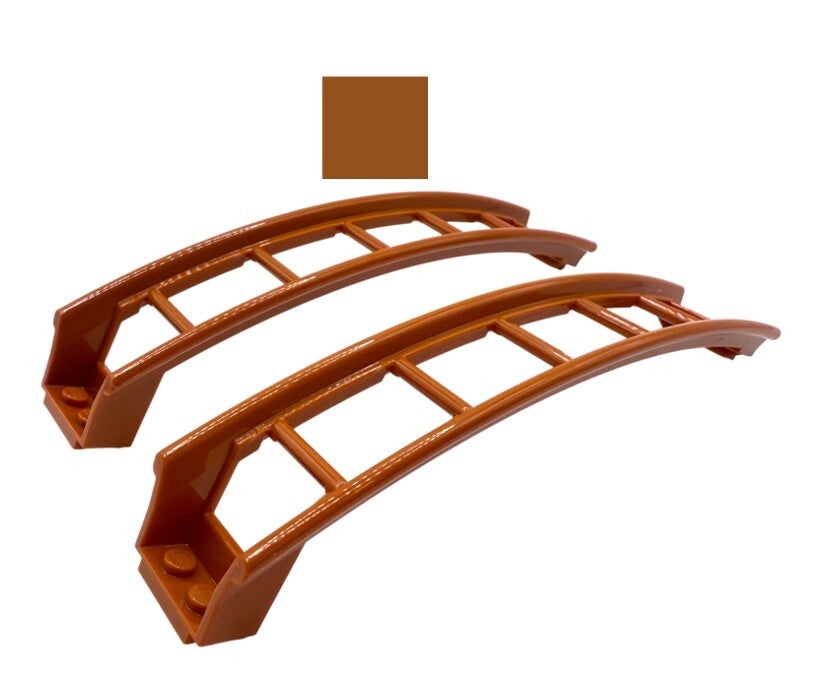 LEGO® 2x Achterbahn Schiene 2x16x6 braun 6542423 Rail Track 26560 Roller Coaster