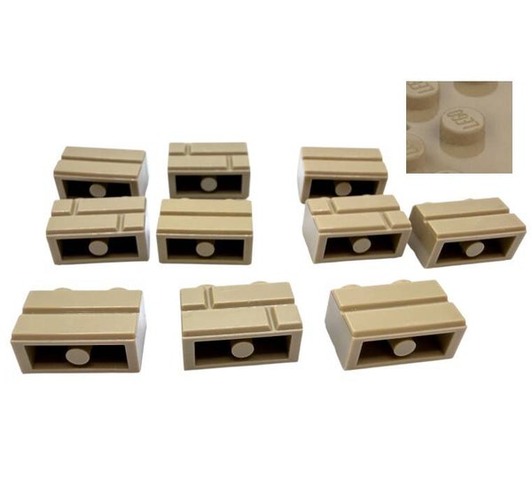 LEGO® 10x Mauerstein 1x2 Sand Yellow Beige Wandstein Wall Stone 98283 Castle