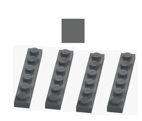 LEGO® 4x Platte 1x6 Dark Stone Grey - dunkelgrau - 4211056 - 3666 Plate