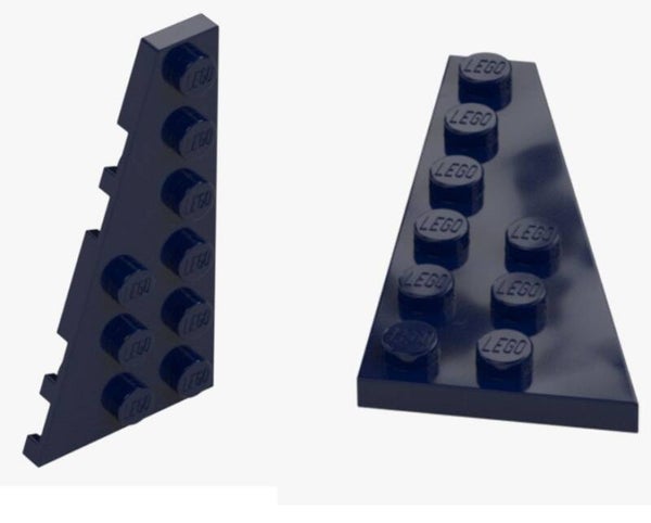 LEGO® 2x Platte 3x6 schräg links & rechts Earth Blue 54383 & 54384 Dunkelblau