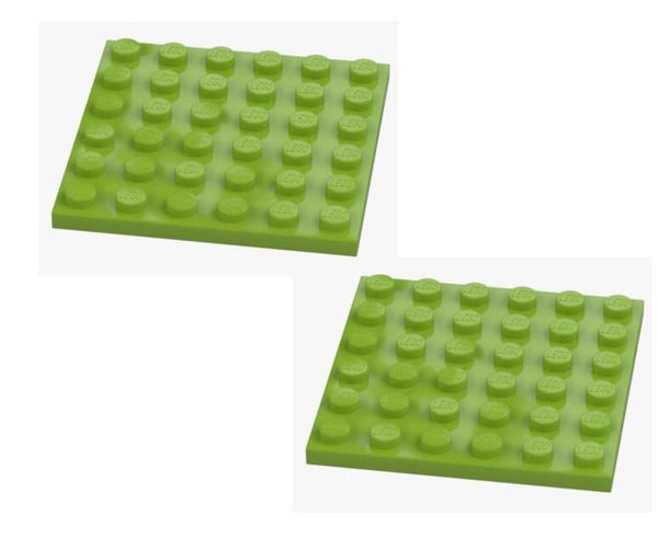 LEGO® 2x Platte 6x6 Bright Yellowish Green 3958 Neu 4525858 Grün Bauplatte
