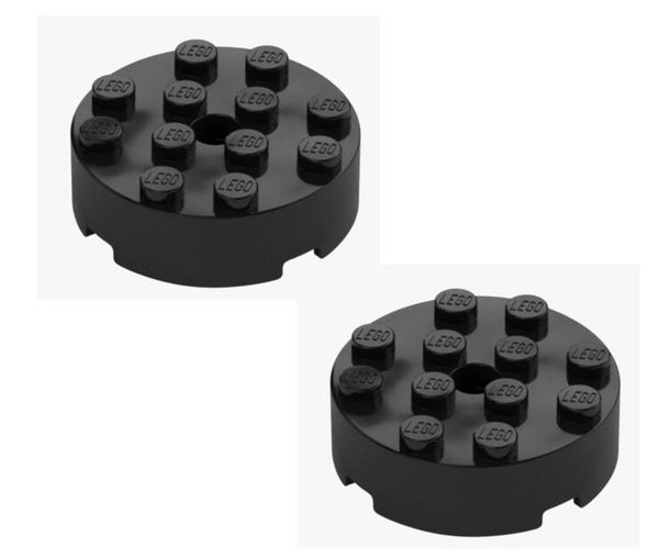 LEGO® 2x Rundstein 4x4 mit Loch Schwarz 87081 Neu Einzelteile 4558957 Technic