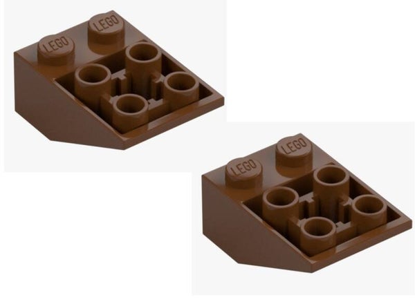 LEGO® 2x Dachstein Schrägstein invers 2x3 Reddish Brown 3747 4508616 Braun NEU