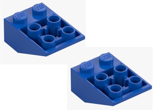 LEGO® 2x Dachstein Schrägstein invers 2x3 Bright blue 3747 4509443 Blau NEU
