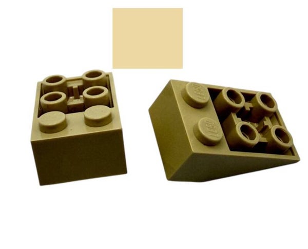 LEGO® 2x Dachstein Schrägstein invers 2x3 Brick Yellow 3747 Beige Neu