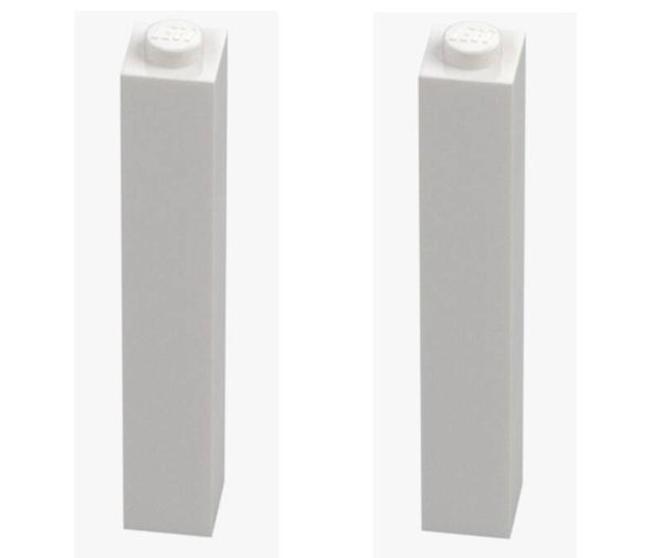 LEGO® 2x Stein 1x1x5 Weiß 2453 Säule Basic Brick White 245301 Säulenstein
