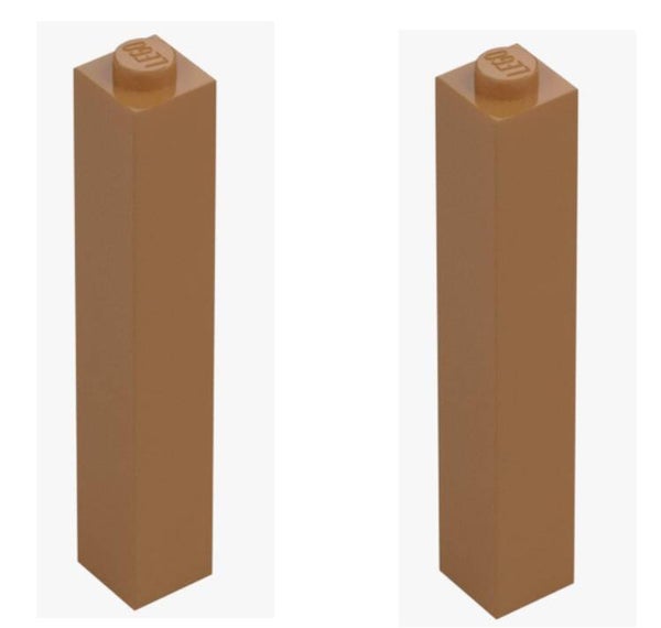 LEGO® 2x Stein 1x1x5 Medium Nougat 2453 Säule Basic 6339311 Grundbaustein