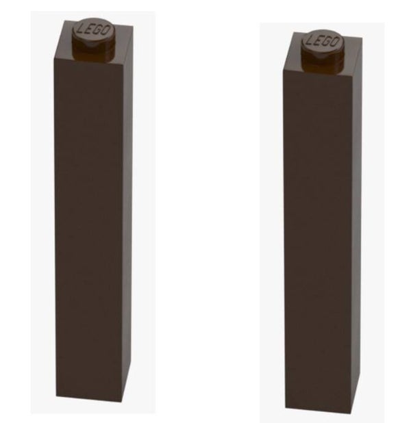 LEGO® 2x Stein 1x1x5 Dark Brown 2453 Säule Basic 6381675 Grundbaustein Braun
