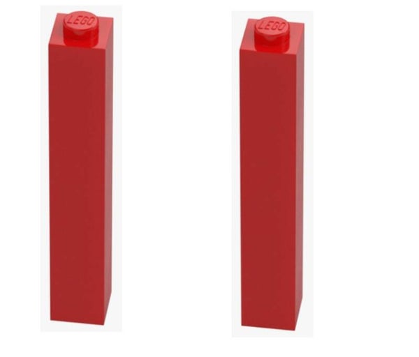 LEGO® 2x Stein 1x1x5 Bright Red 2453 Säule Basic 4212410 Grundbaustein Rot