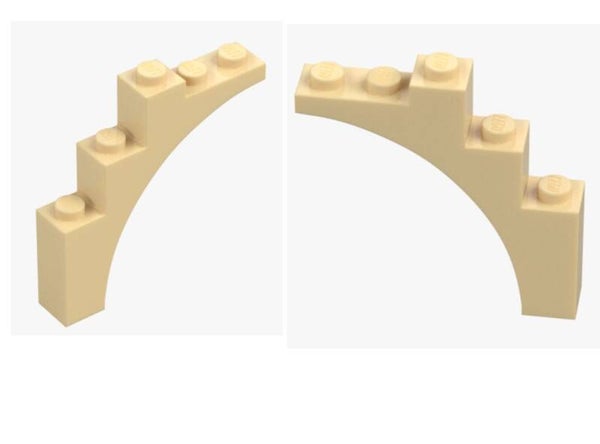 LEGO® 2x Bogenstein 1x5x4 Beige Brick Yellow 14395 Arch Neu 6075057 Torbogen